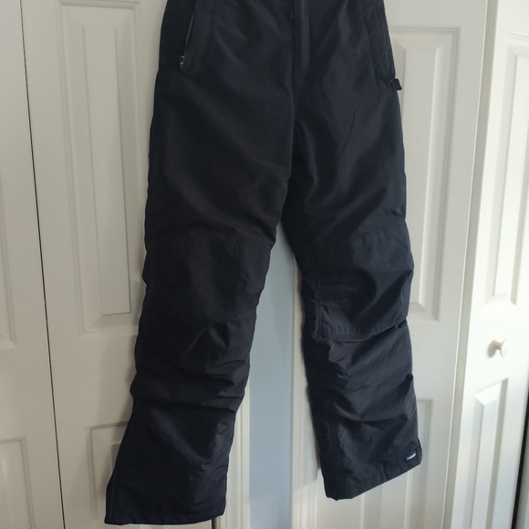 Lands' End Black Unisex Snowboard Ski Pants Grow-A- Longs 18 - Picture 1 of 12